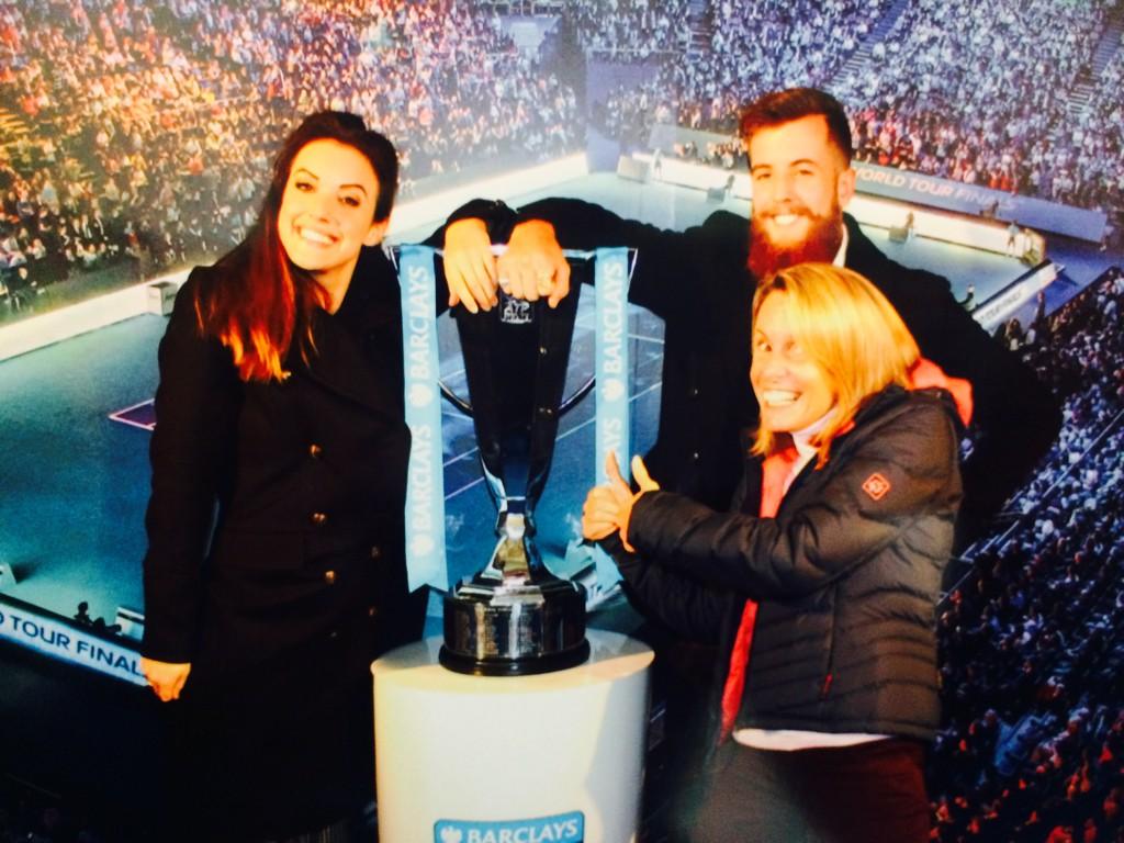 CharlieCW's tweet image. The snapshot just before my mum nearly knocked the trophy on the floor!