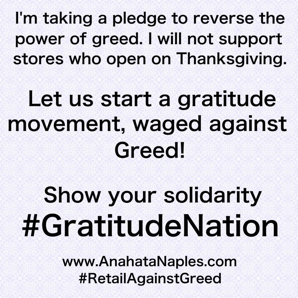 AnahataNaples's tweet photo. #GratitudeNation   #RetailAgainstGreed  #anahatanaples http://t.co/GjwB3LVk2f