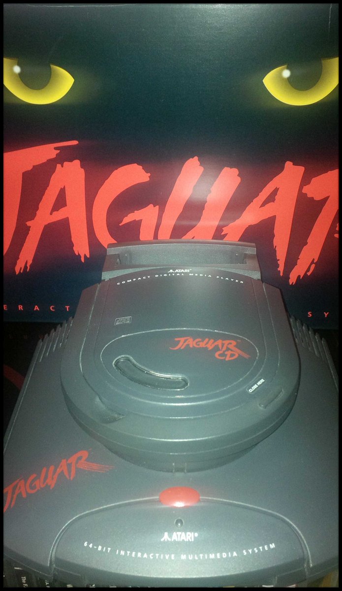 TheStickerBoyzz's tweet photo. 64 bits or not this is one of the jewels in our #retrogaming collection. Atari Jaguar. #JagCD http://t.co/G3Q2zvaUZ1