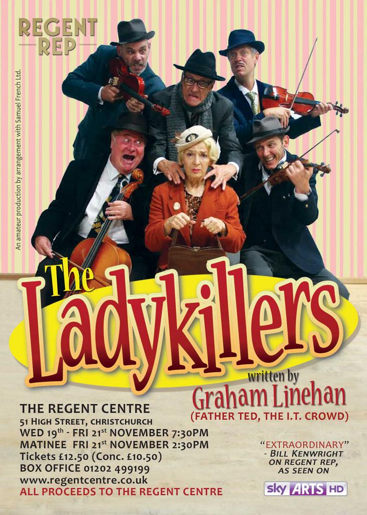 Gareth101's tweet image. @SceneOne Please rt? Show opens Weds - The Ladykillers by Graham Linehan performed by @Regent_Rep at @regentcentre