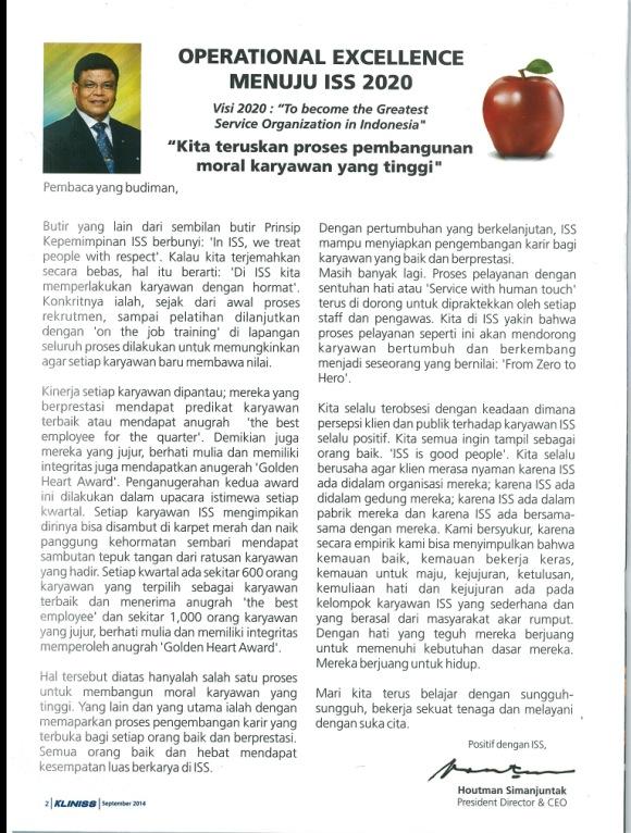 ISS INDONESIA on Twitter: "CEO PT ISS INDONESIA "kita ...