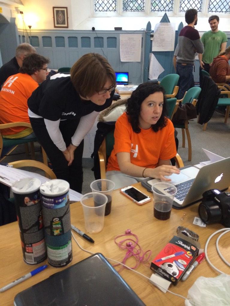 HazelLCottrell's tweet image. Ladies working hard at #OpenCityScreen #24hrHackathon - thanks so much for your hard work!