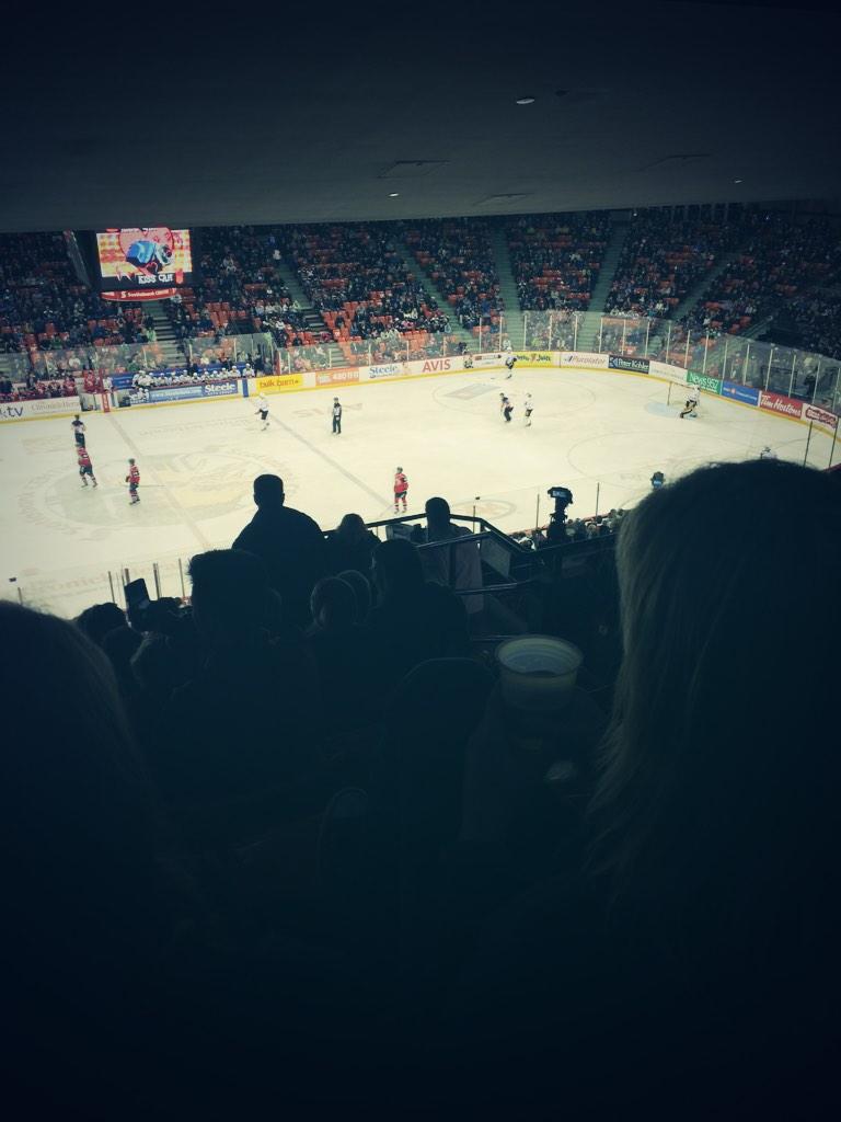 IBChiAlpha's tweet photo. Had an amazing time cheering on @HFXMooseheads last night with @NovaScotiaAlpha 😊 #GoMooseGo #GreekLife http://t.co/snycdIxRzd