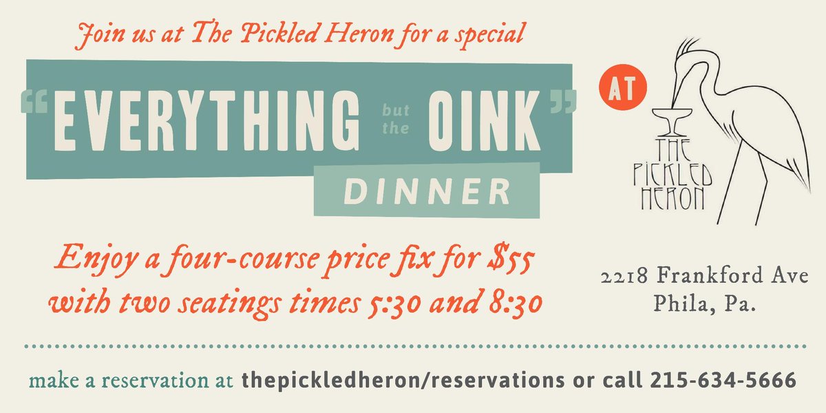 PhillyCowShare's tweet photo. Tomorrow's four-course dinner @thepickledheron is a great chance to try our pork and order a PigShare! #eatlocal http://t.co/jsepZu5VAQ