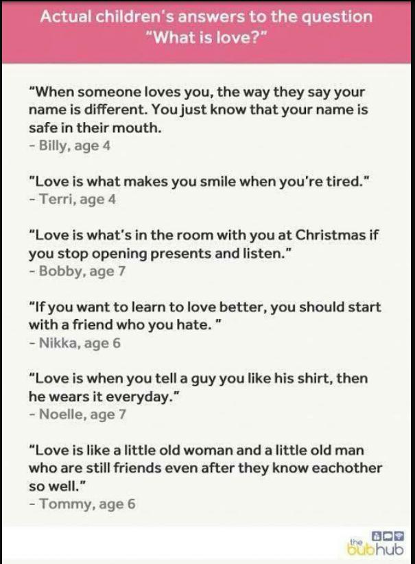 LearnWithTree's tweet image. Thoughts on Love from Primary School Children. Sure to make your heart melt. Happy Saturday Everyone :-)