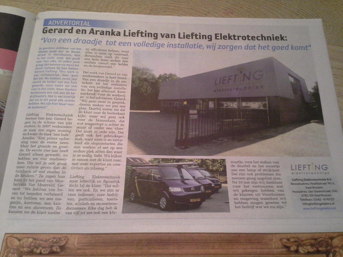 Deze week  in de winterkrant van de Ondernemers Vereniging Voorthuizen