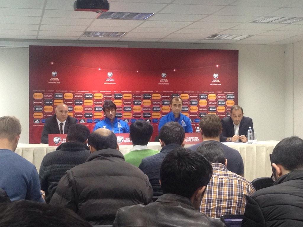 NarminaZlf's tweet photo. Press conference #azerbaijan - #norway #football #uefa #EuropeanQualifiers http://t.co/Sjo9m4JgKr
