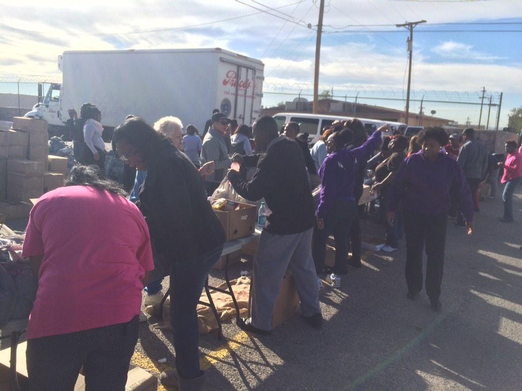 KTSMtv's tweet photo. They're about to start giving away Thanksgiving meals to needy families this morning at #OperationHOPE http://t.co/HZbT4P1eNT