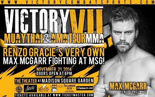 IFight4Victory's tweet photo. @maxrga from @RenzoGracieBJJ makes his return to MMA next Friday at Madison Square Garden! http://t.co/PfJ97MmsNf