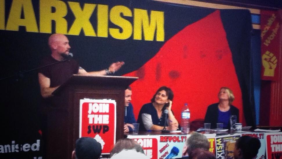 TinaMacVeigh's tweet photo. @JohnLyons2014 speaking @MarxismDublin on how together we can defeat this government &amp; #irishwater. http://t.co/n2ksPUXqSQ