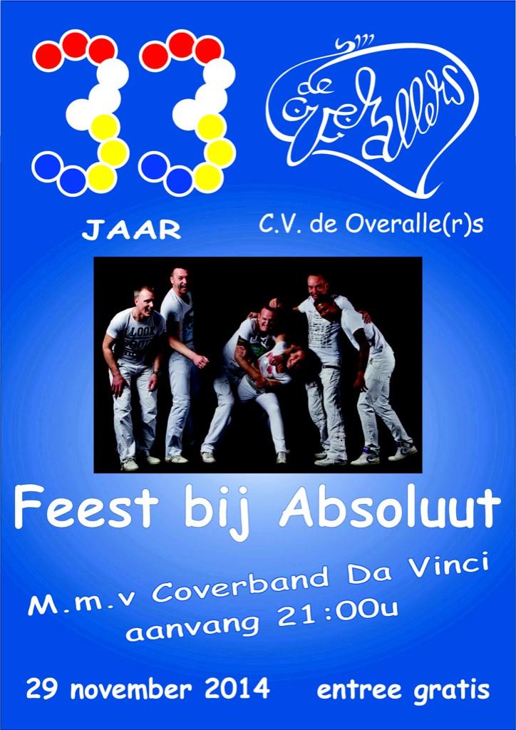GeertGroentjes's tweet photo. 33 jaar @Overalle(r)s. Feest op 29-11 v.a. 21u @BijAbsoluut met coverband Da Vinci. Iedereen welkom, entree gratis! http://t.co/ZSMWEhOXQx