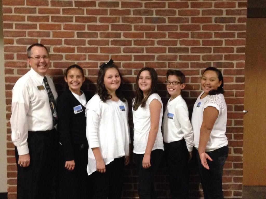 Mr. Lenz and the BA honors chorus vocalists at The Statewide Elementary Honors Chorus.