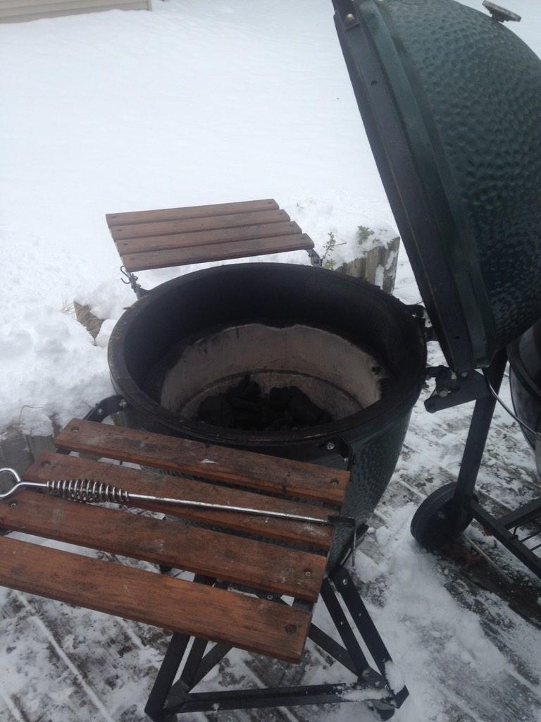 Greetings from the big white north!  Snow doesn't keep us from cooking on the <a href="/BigGreenEgg/">Big Green Egg</a>.  What are you grilling?