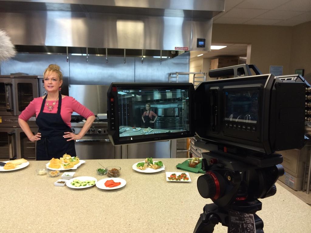roundtreemedia's tweet photo. Filming cooking show at Ronald McDonald Show. Using new @Blackmagic_News URSA camera and @redrockmicro OMC http://t.co/L1UWGVNfnn
