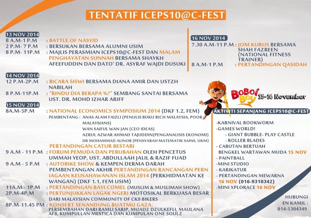iCEPS10's tweet photo. Guys. Esok hanya ada 2 program yg berbaki. Program Jom kurus dan pertandingan qasidah. Jom dtg beramai2!! #Iceps10 http://t.co/3C5i53TiOa