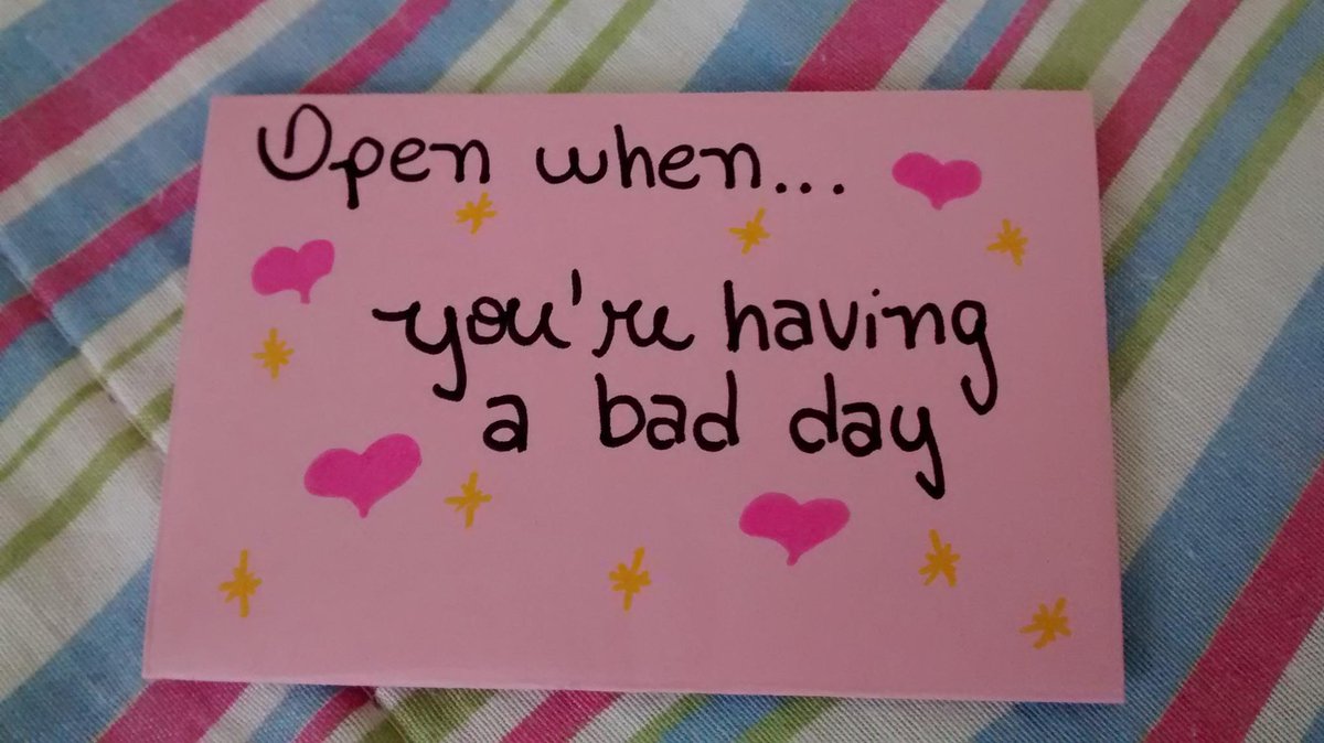 openwhen_'s tweet image. Open when... You're having a bad day. twitlonger.com/show/n_1siffmm