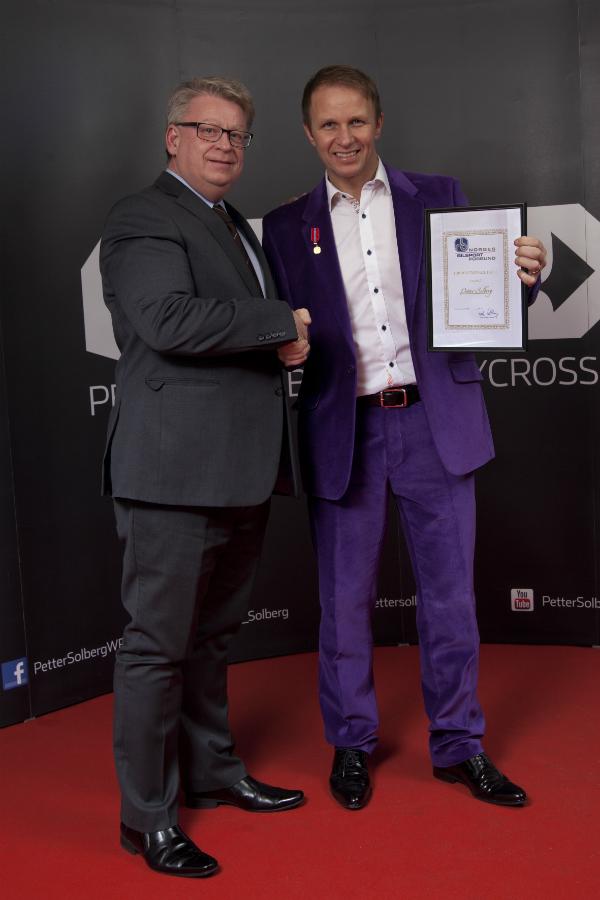 Petter_Solberg's tweet image. I'm deeply honored to receive the highest possible award by the Norwegian Automobile Sports Federation today.