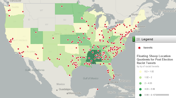TheAtlantic's tweet photo. Where America’s racist tweets come from http://t.co/6RUi6RsFST http://t.co/6Ekj0HMXuL