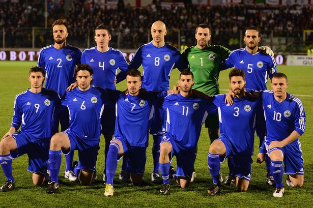 FootballFunnys's tweet photo. San Marino have just ended a run of 61 consecutive defeats and earned their first competitive point since 2001. http://t.co/FggfpgB9cC