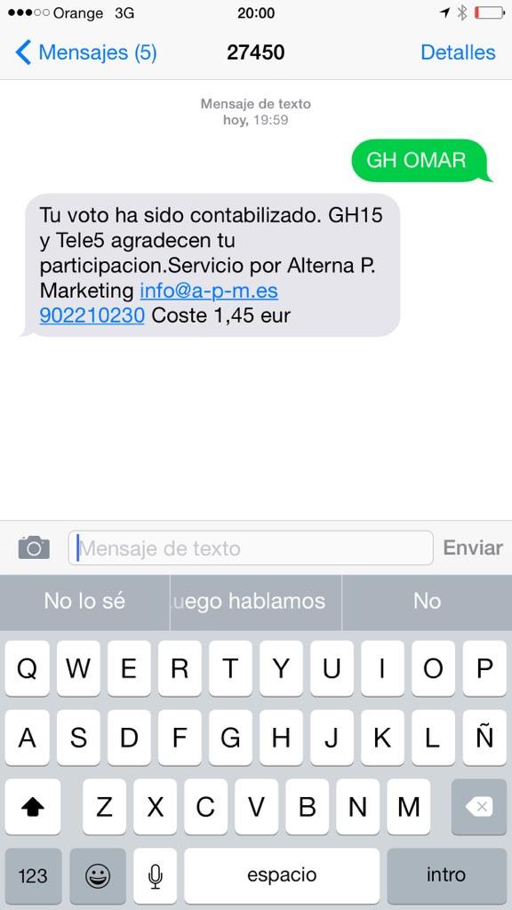 ELJHOTA's tweet photo. Por los Paulistas #GHOmar27450  hay mi voto fui nominado por @LauraGH12  y yo nomino a @ChariLojo  y @JuditGH9 http://t.co/rzXuZ8lHOp