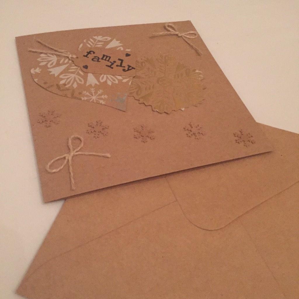 TheAliceGarden's tweet photo. New #Christmas card design, with snowflake design and hand stamped tag: http://t.co/X7AalZxfga