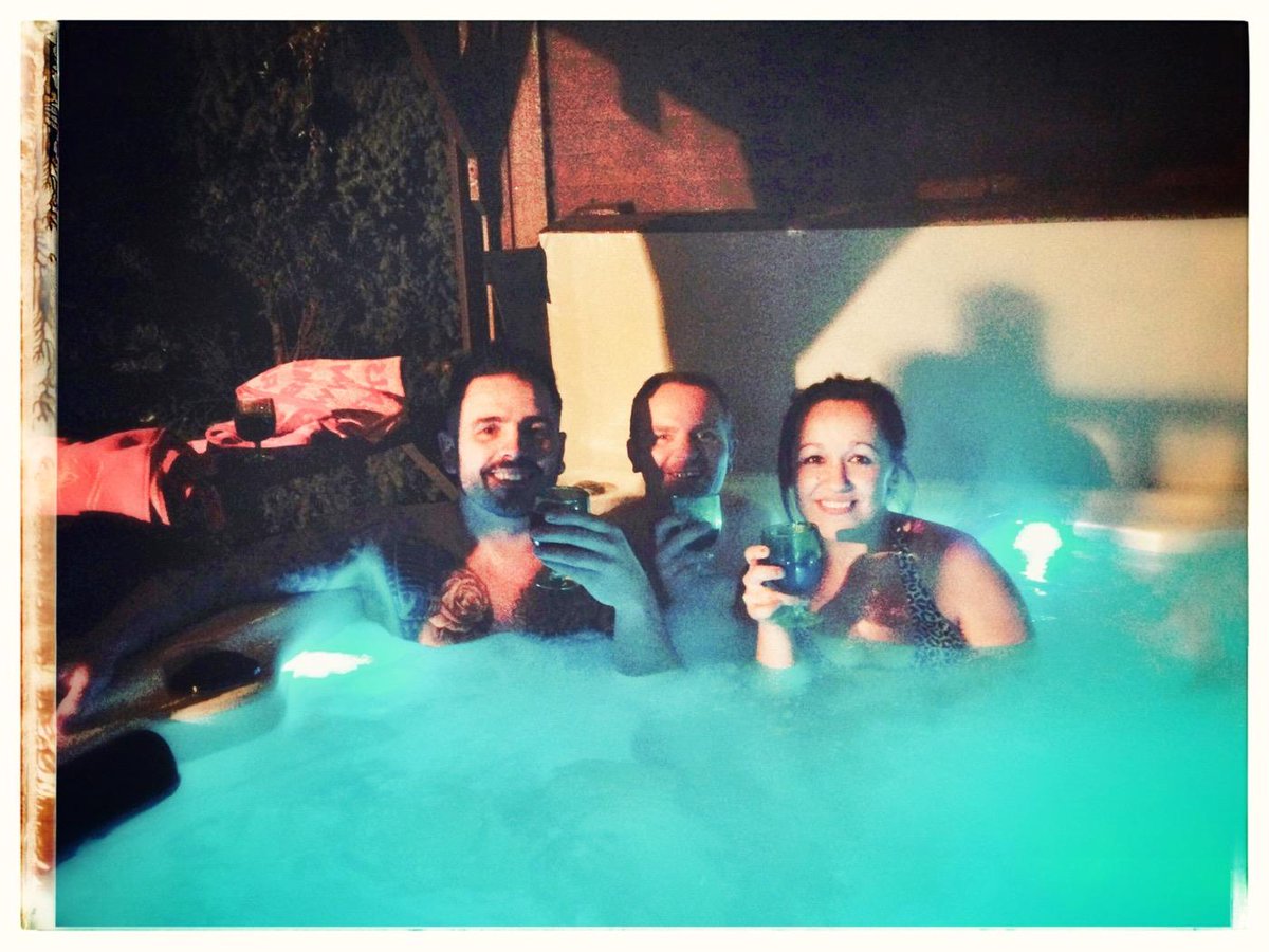 Relaxing at The Mix HQ last night...