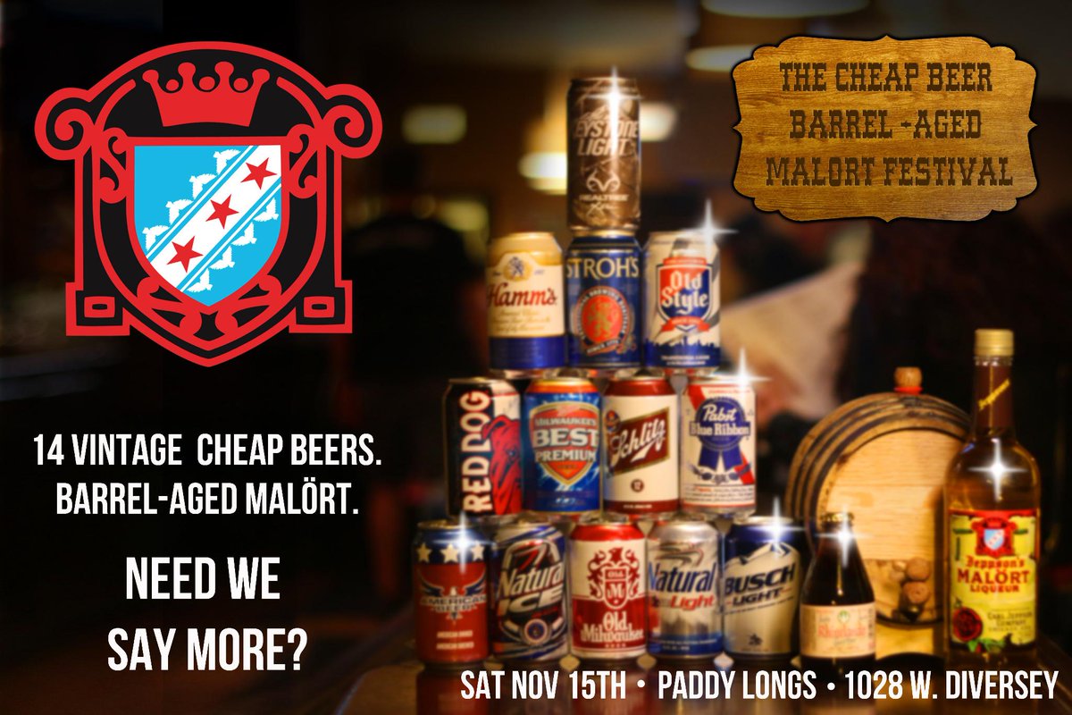 14 vintage cheap beers, barrel-aged Malort and Malort-barrel-aged BCS? Need we say more?