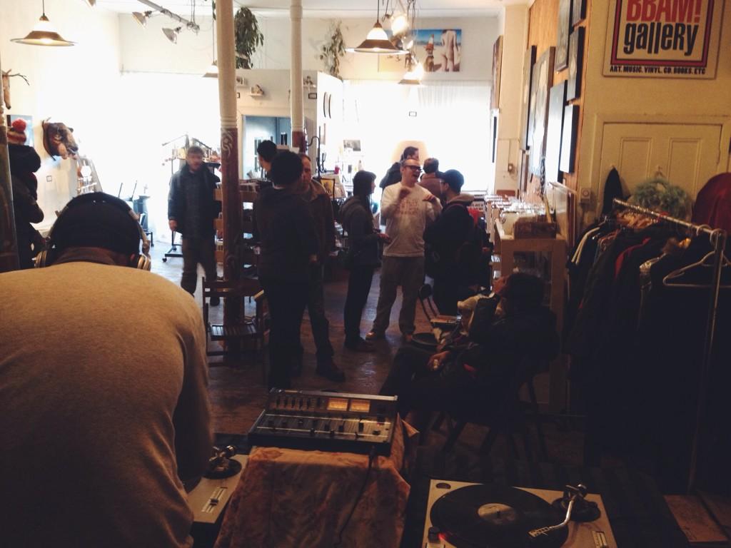 Les_Beats's tweet photo. Kramos ia playing some funky music. Come by @BBAMGallery http://t.co/u45hN8hmyL