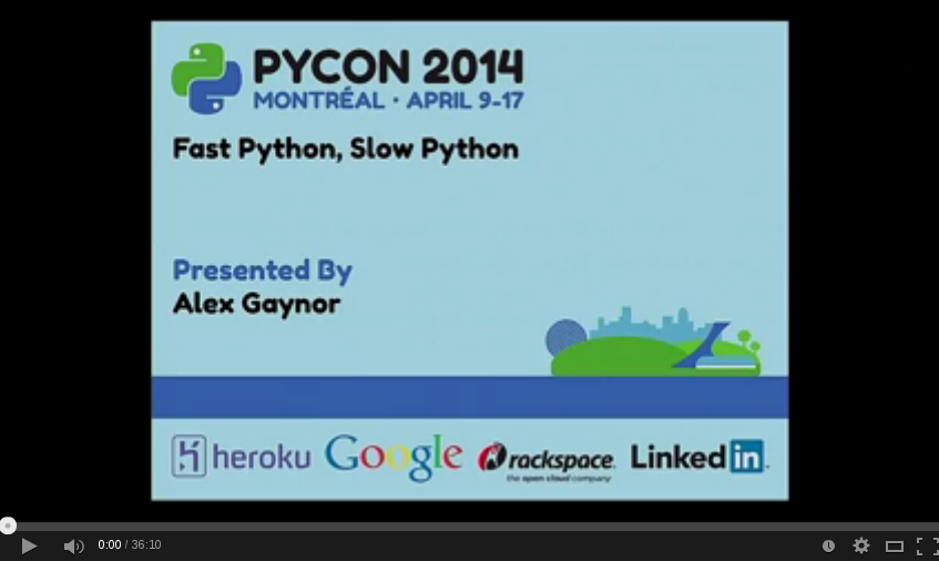 devtalksio's tweet photo. Alex Gaynor: Fast Python, Slow Python #pycon #python #pycon2014 #devtalksio http://t.co/Ec063h9Nz2 http://t.co/VdWtUUqs3B