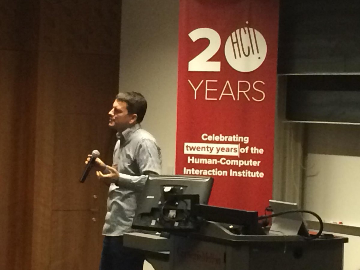 wobbrockjo's tweet image. James Fogarty of @uwdub speaking at CMU #hcii20 anniversary. @cmuhcii