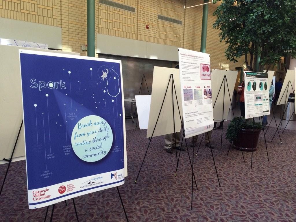 christrixy's tweet image. Our capstone project on demo and poster session at @cmuhcii #hcii20