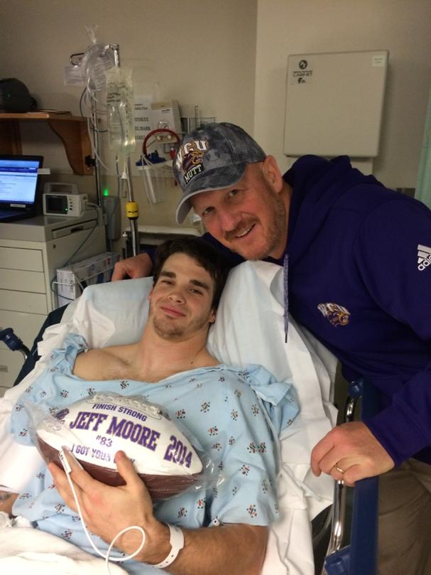 Catamount Nation keep Jeff Moore in your prayers as he is getting ready to go in surgery. Ruptured Spleen. #toughdude