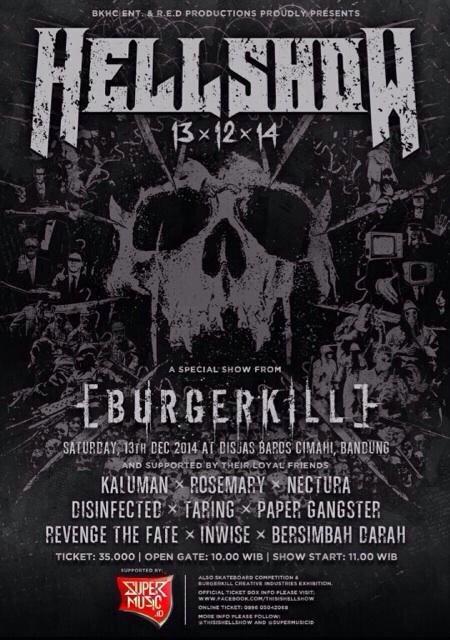 Hari Ini !!!! <a href="/ThisIsHellshow/">Hellshow Festival</a> #Hellshow2014 
Disjas Baros, Cimahi | Sabtu, 13 Des | Ticket: IDR 35.000,-