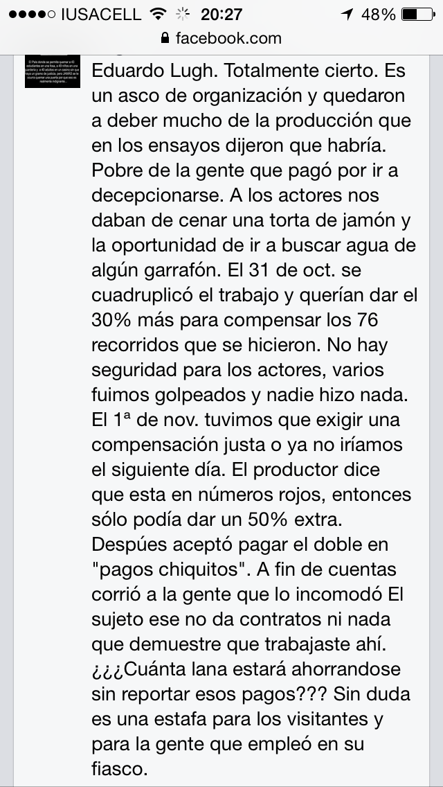 explomiedofarsa's tweet photo. Por mientras les dejo lo que un actor de #explorandoelmiedo nos compartió http://t.co/RcASZOzthE