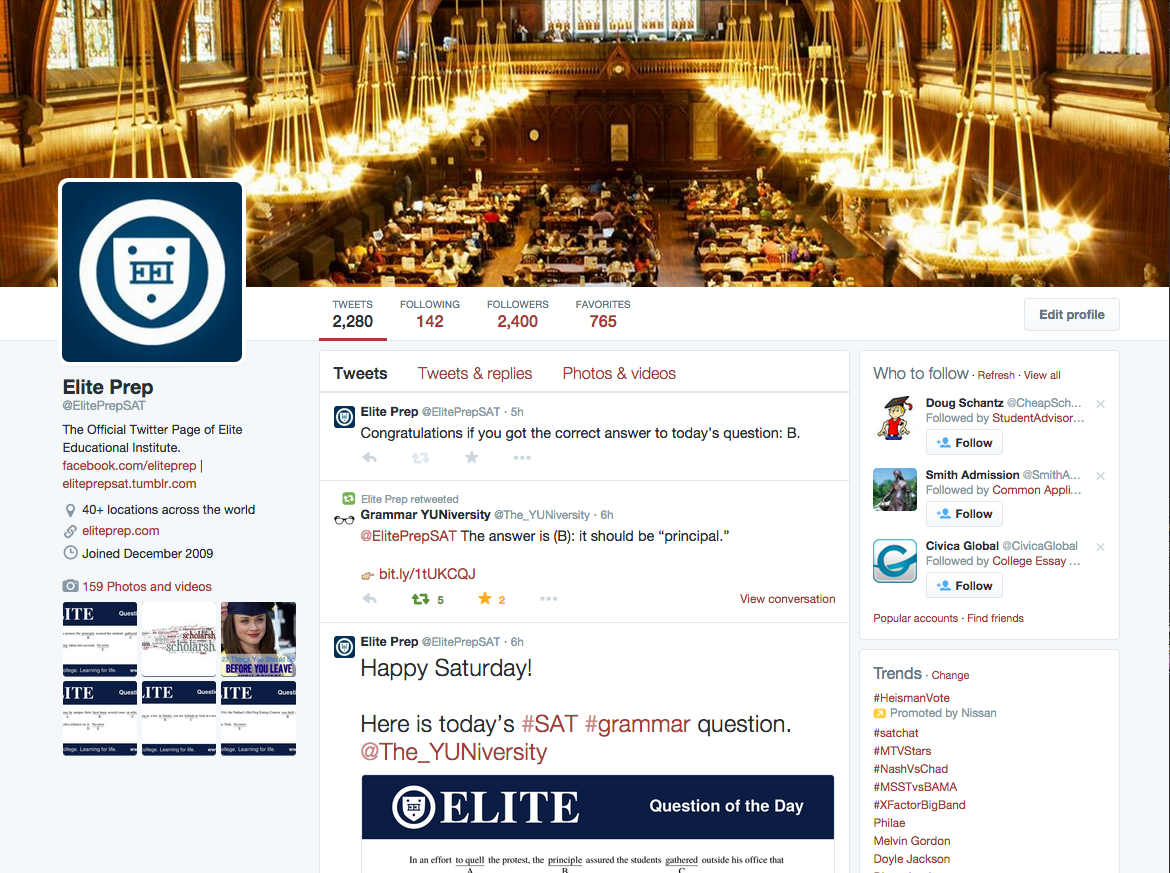 ElitePrepSAT's tweet image. 2400! #ThePerfectScore #ThankYou