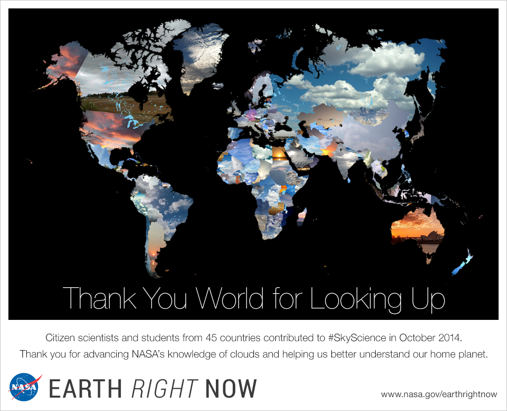 NASA's tweet photo. Thanks for helping us do #SkyScience &amp; sharing your pics recently. See more: http://t.co/aJNJtIdWx7
#EarthRightNow http://t.co/xNAesGIcV2