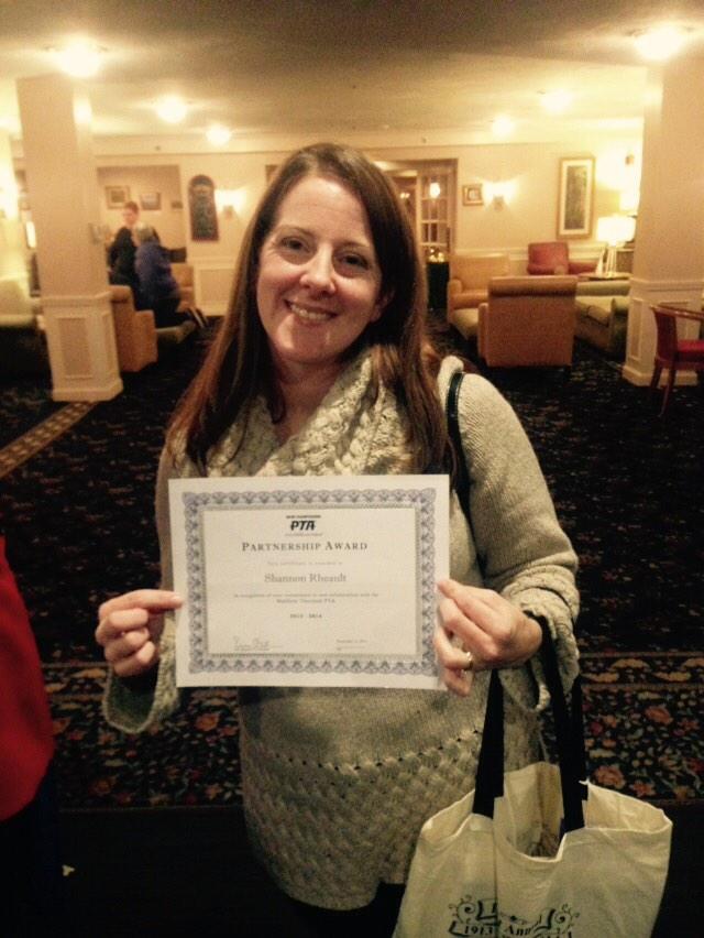 ace_thompson's tweet photo. Congratulations Shannon Rheault on the NHPTA Partnership Award! We're all so proud! #MTPTA @MT_Gr2 http://t.co/qBkkKJimLV