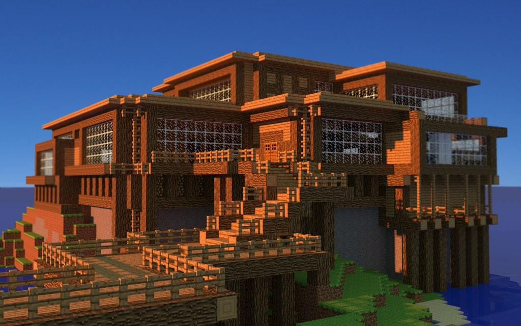 MineCraft_DsP's tweet photo. Nice looking log home in a hd shader! #minecrafthomes http://t.co/85d5WB9b8U