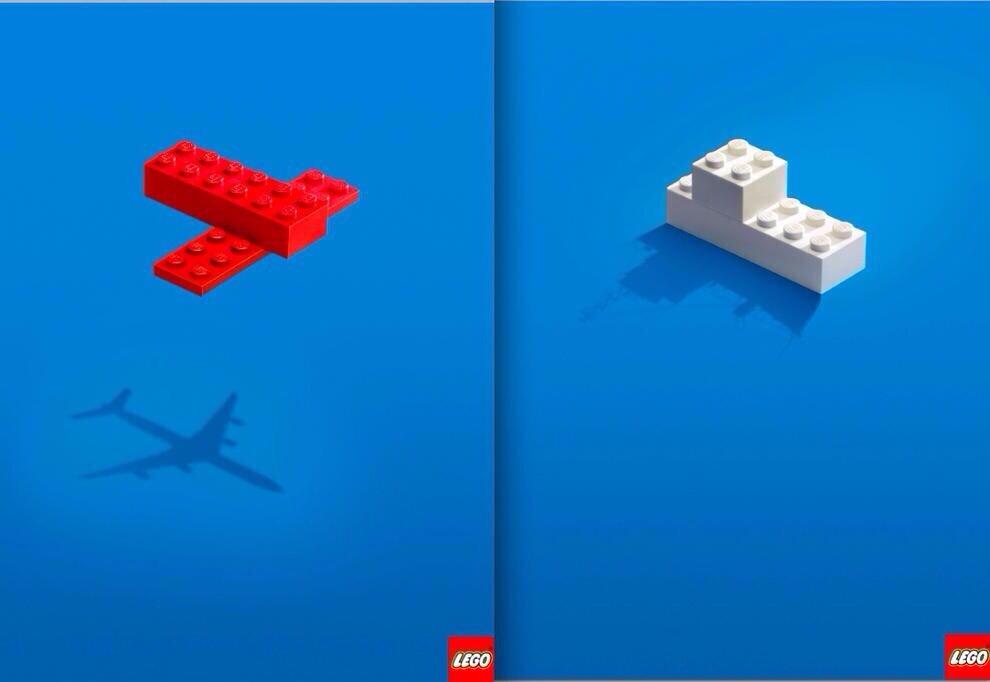 MeredithFrost's tweet image. Less is more. Fantastic old lego ad by Blattner Brunner.