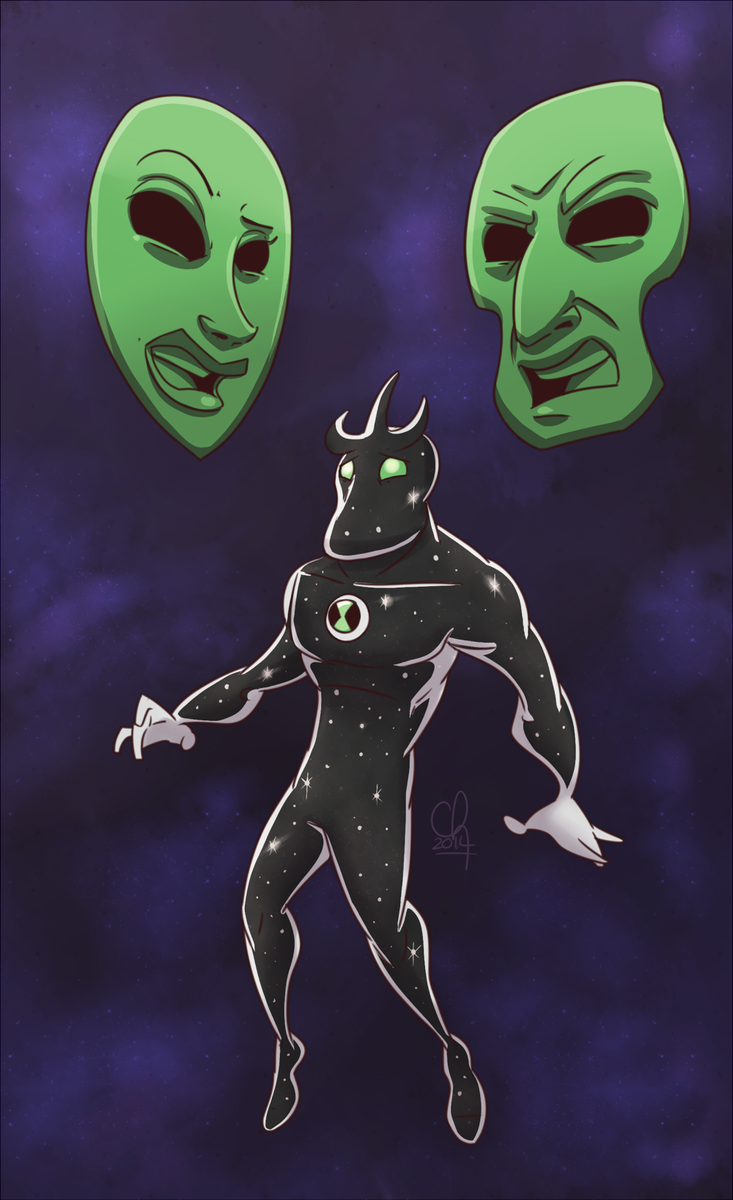 StinaSketchbook's tweet photo. First up for #Ben10 aliens; #AlienX #Serena #Bellicus #fanart - Adding dialogue later, I guess. @Official_Ben10 http://t.co/9Vv40CpV1X