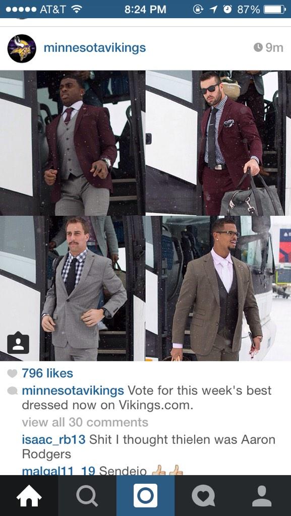 taylorwootton20's tweet image. Again @CoreyWootton is the best dressed Viking! #bottomright #dapper #SkolVikings