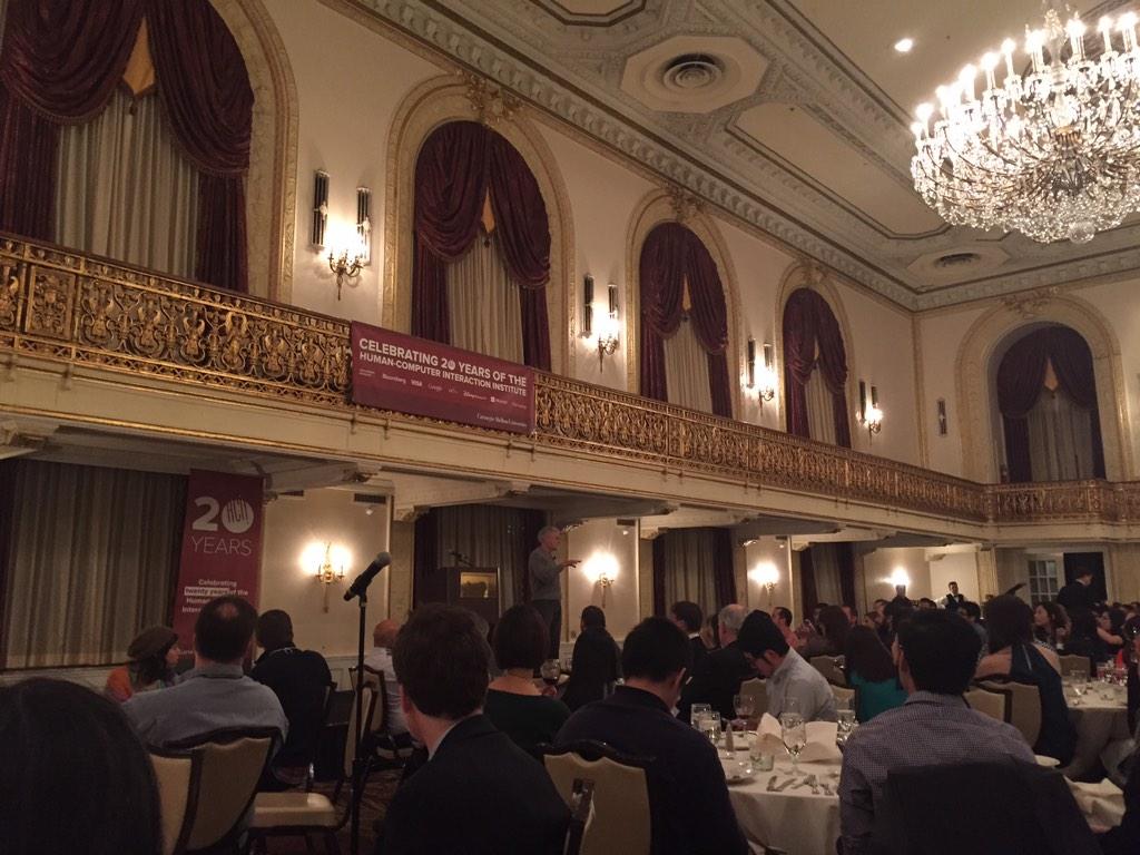 ianli's tweet image. Don Norman speaks at the #hcii20 banquet. Great food and food for thought