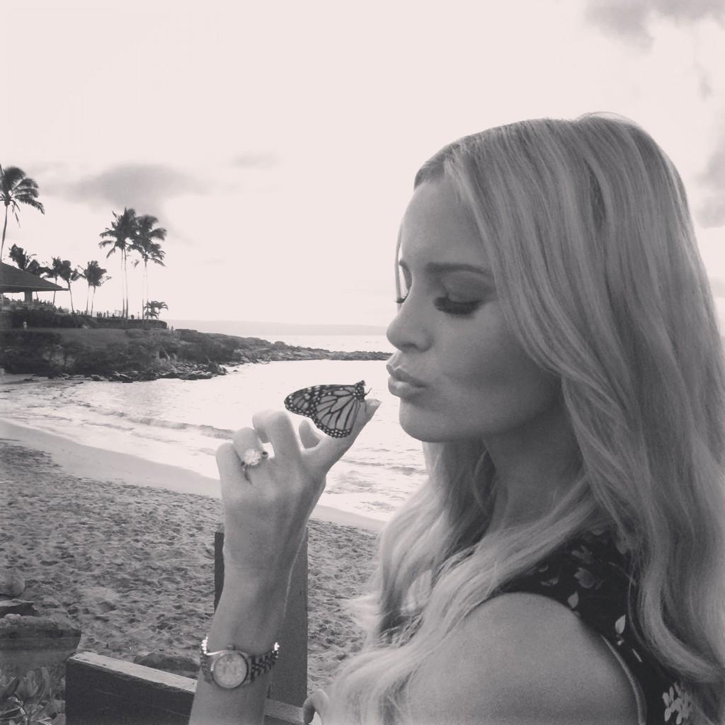 katyjohnson1's tweet photo. My new friend Monty I saved from being eaten by a mean bird! He loves me! #Maui #Monarch #creaturelover #life http://t.co/eOk50H6O7i