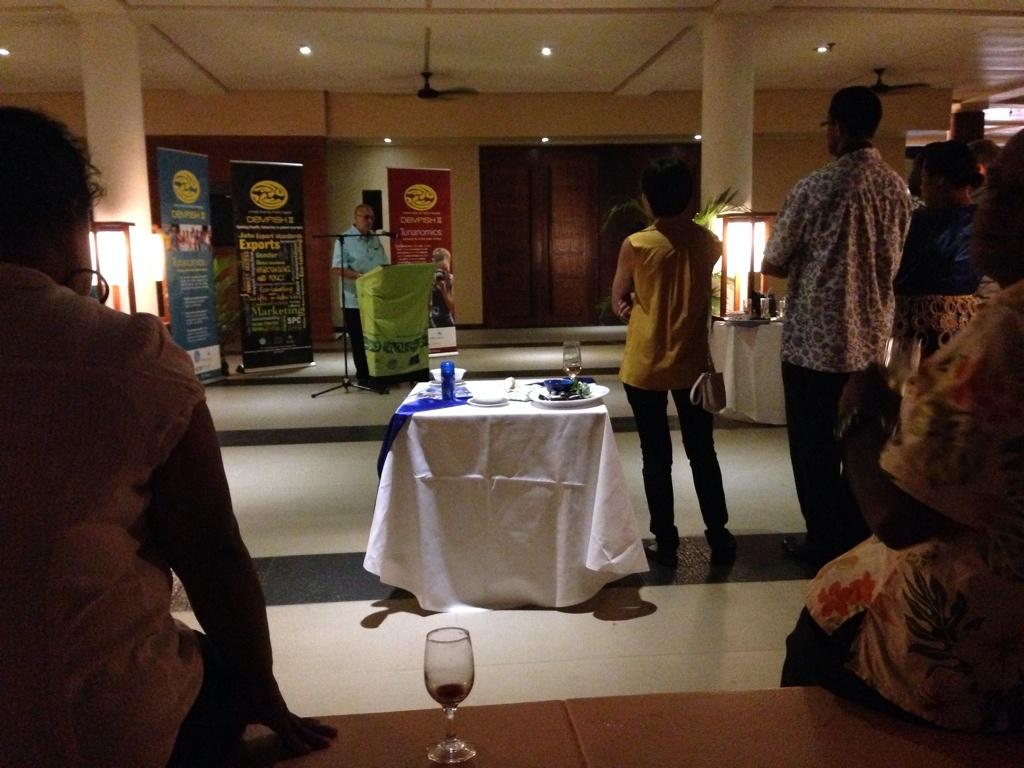 GeoffreyFiji's tweet photo. Tunanomics workshop opening at Sheraton resort Fiji. #FijiOneNews #Devfish http://t.co/qJ2HgeW0jB