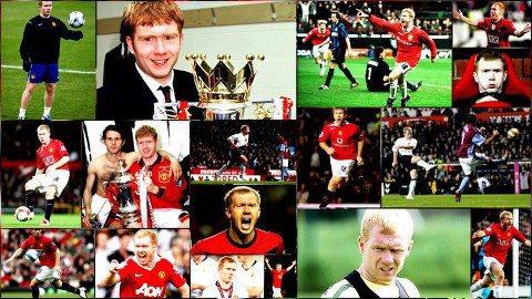 He scores goals galore, he scores goals. Paul Scholes, he scores goals.
Happy birthday Scholesyy :D 