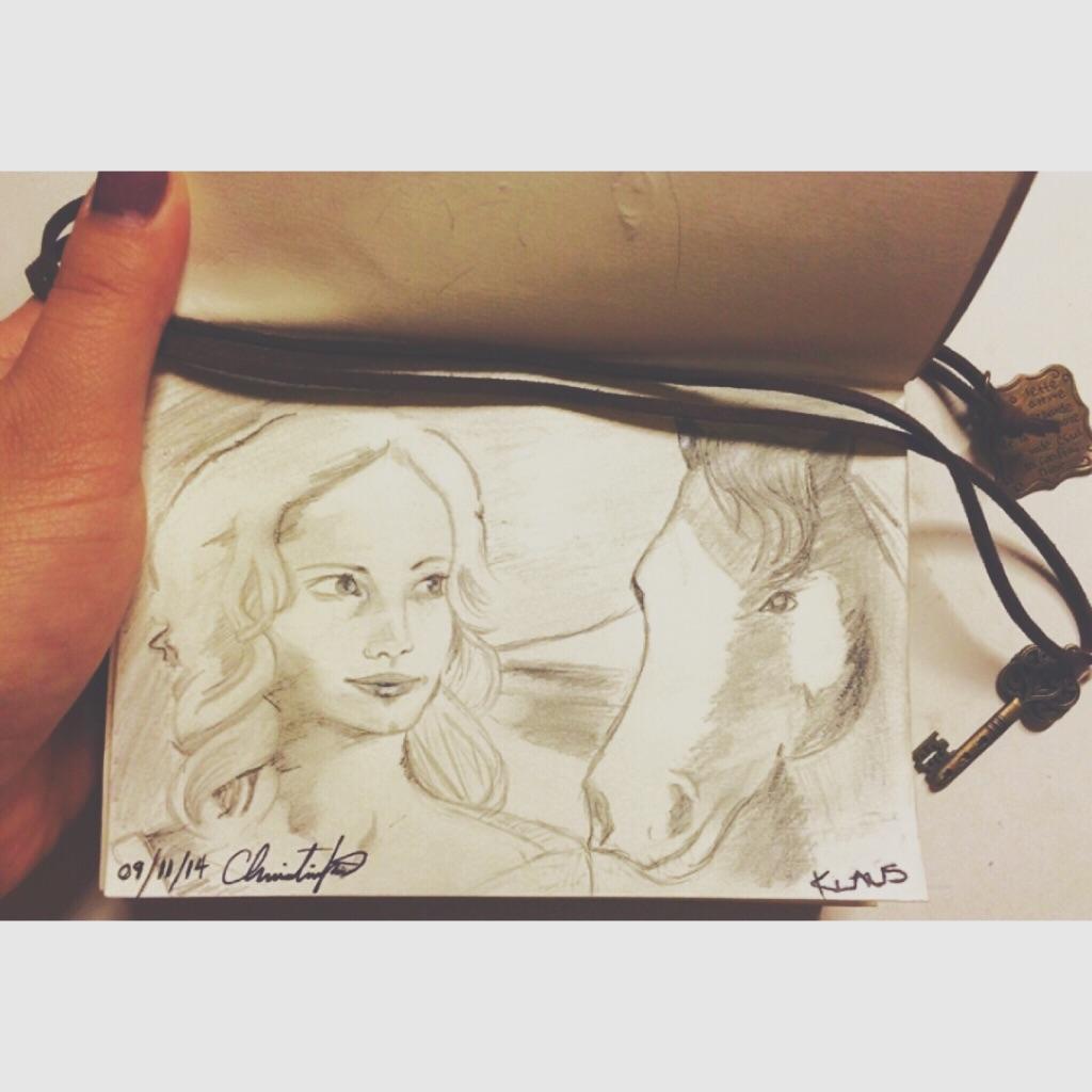 Daseuluna's tweet photo. Recreated the famous #Klaroline drawing that made me fall in love with them ❤️ http://t.co/AVfG6W9n6U