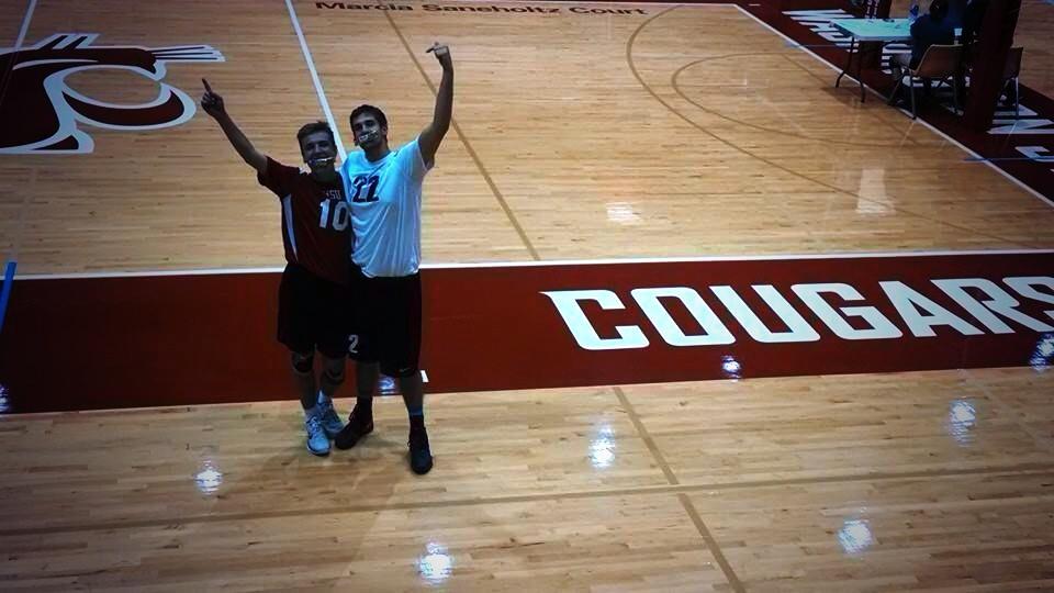 mdymkoski's tweet photo. My guy chris &amp; I today @ our volleyball tournament 👯😋 http://t.co/PKgf0oRDVZ