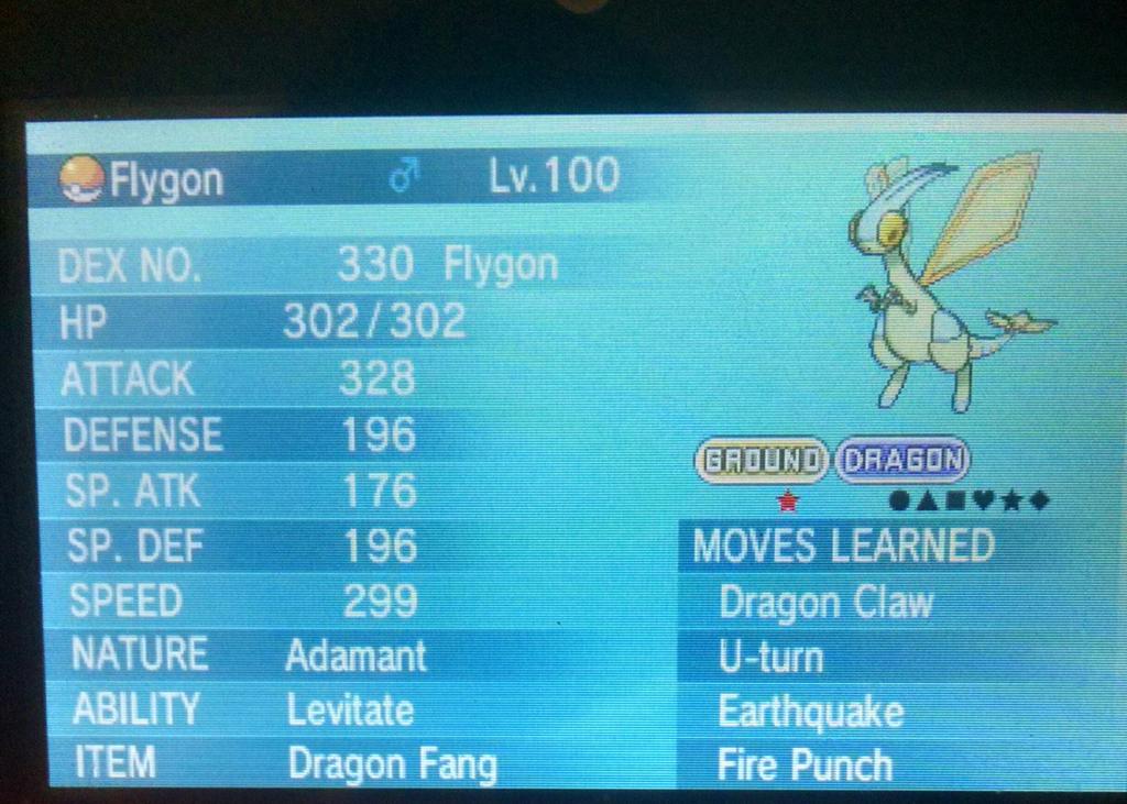 Shiny_AlphaDoU's tweet image. RT to win this 6IV Shiny Battle Ready Flygon with Fire Punch Tutor Move. Winner drawn 11/17.