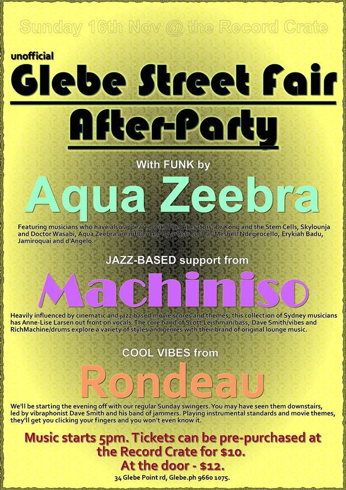 #sydneylive 5PM. Unofficial <a href="/GlebeStreetFair/">Glebe Street Fair</a> After Party. Three Awesome local bands #localmusicrocks
