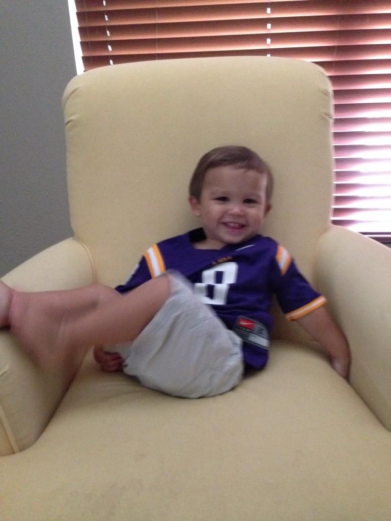jenthillet's tweet photo. @LSUCoachMiles meet Fuller Miles Thillet (named after you) http://t.co/qSA7BeRinn